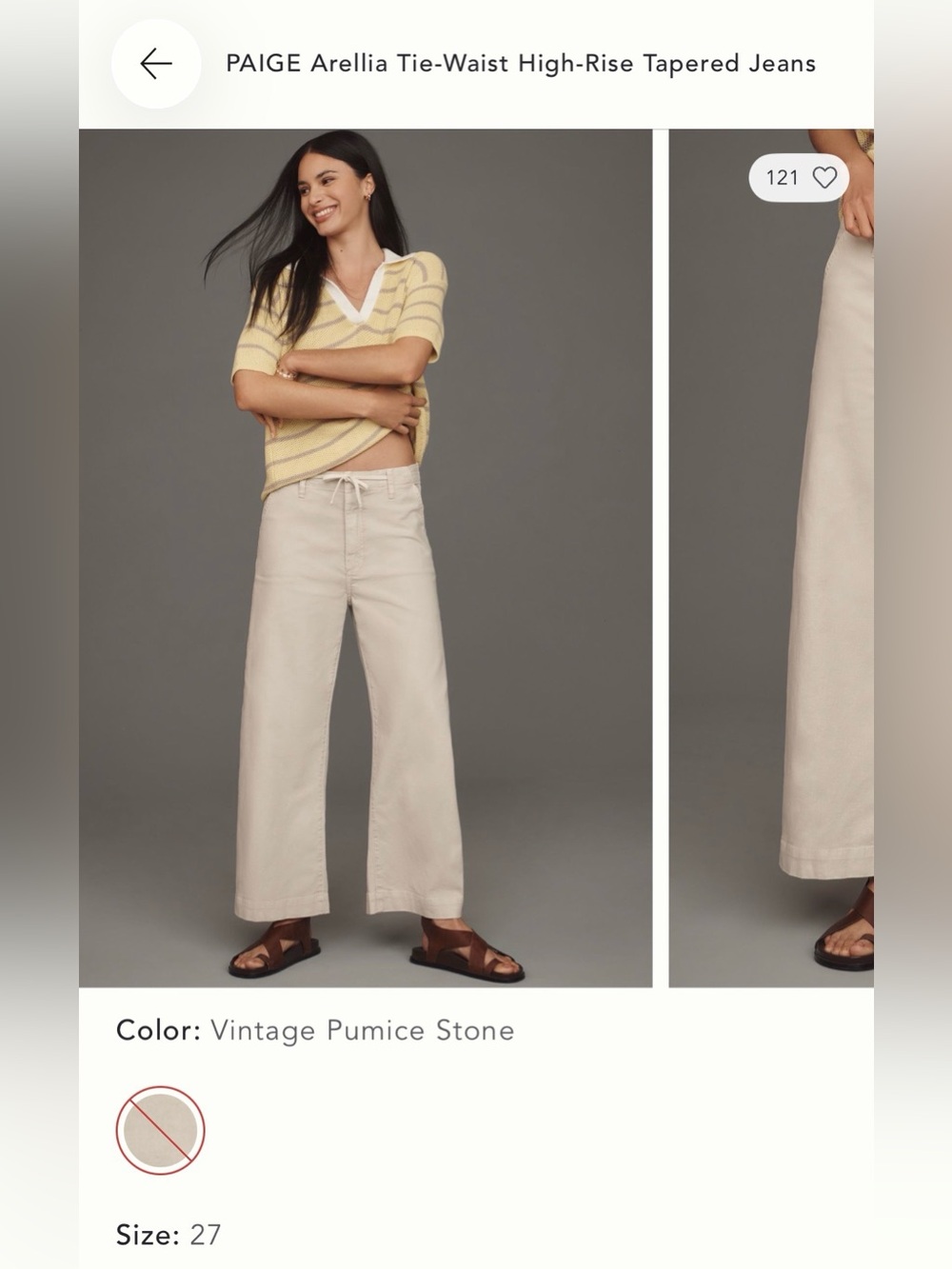 NWT! Paige Arellia Ankle with tie Pant - Picture 3 of 4